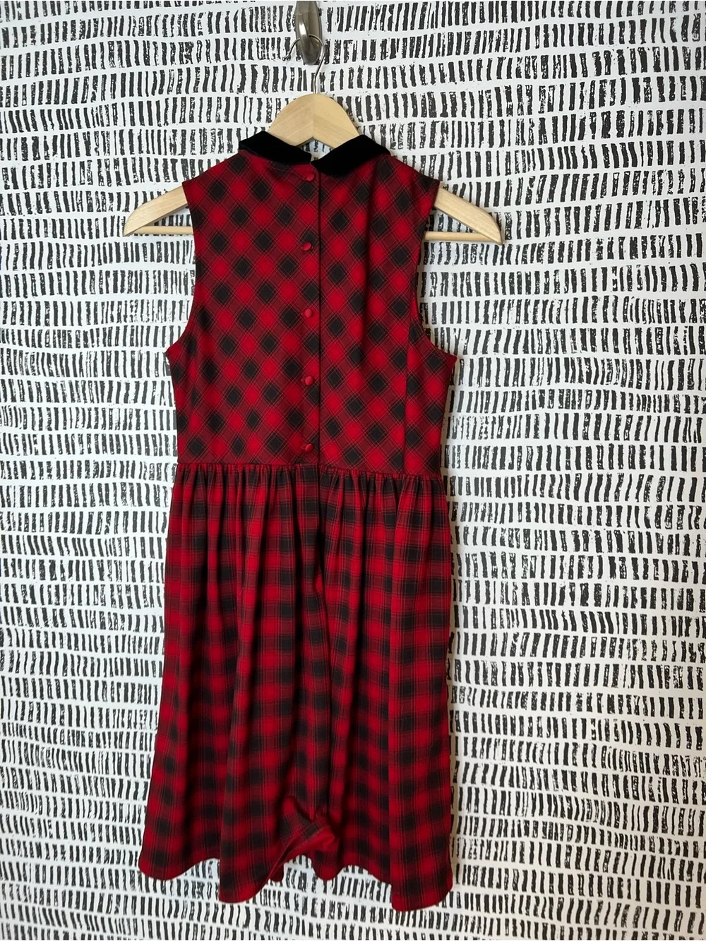 Polo Ralph Lauren red and black plaid sleeveless holiday Christmas dress